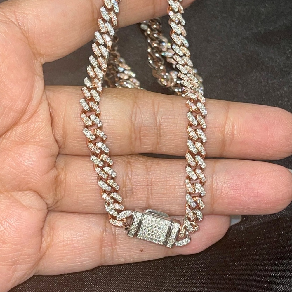 Vvs GRA certified Diamond Cuban necklace, passes diamond testers, Moissanite HOT - Picture 7 of 7